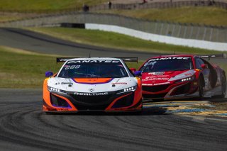 #43 Acura NSX GT3 of Erin Vogel and Michael Cooper, RealTime Racing an GT World Challenge America, Pro-Am, SRO America, Sonoma Raceway, Sonoma, CA, April  2022.d #93 Acura NSX GT3 of Ashton Harrison and Mario Farnbacher, Racers Edge Motorsports, GT World  | RegisLefebure/SRO