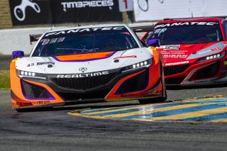 #43 Acura NSX GT3 of Erin Vogel and Michael Cooper, RealTime Racing, #93 Acura NSX GT3 of Ashton Harrison and Mario Farnbacher, Racers Edge Motorsports, GT World Challenge America, Pro-Am, SRO America, Sonoma Raceway, Sonoma, CA, April  2022.
 | RegisLefebure/SRO