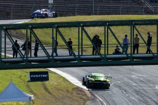 #96 BMW M4 GT3 of Michael Dinan and Robby Foley, Turner Motorsports, GT World Challenge America, Pro-Am, leads #45 Porsche 911 GT3-R (991.ii) of Charlie Luck and Jan Heylen, Wright Motorsports, SRO America, Sonoma Raceway, Sonoma, CA, April  2022.
 | RegisLefebure/SRO