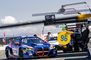 SRO America, Sonoma Raceway, Sonoma, CA, April  2022.#96 BMW M4 GT3 of Michael Dinan and Robby Foley, Turner Motorsports, GT World Challenge America, Pro-Am, April  2022.
 | RegisLefebure/SRO
