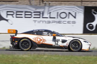 #12 Aston Martin Vantage AMR GT3 of Frank Gannett and Drew Staveley, Ian Lacy Racing, GT World Challenge America, Pro-Am, SRO America, Sonoma Raceway, Sonoma, CA, April  2022.
 | Brian Cleary/SRO