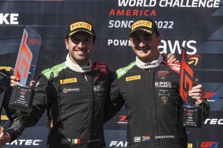 #1 Lamborghini Huracan GT3 of Jordan Pepper and Andrea Calderelli, K-Pax Racing, GT World Challenge America, Pro, SRO America, Sonoma Raceway, Sonoma, CA, April  2022.
 | Brian Cleary/SRO