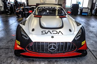 #6 Mercedes-AMG GT3 of Steven Aghakhani and Loris Spinelli, US Racetronics, GT World Challenge America, Pro, SRO America, Sonoma Raceway, Sonoma, CA, April  2022.
 | Brian Cleary/SRO