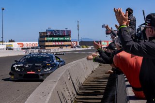 #1 Lamborghini Huracan GT3 of Jordan Pepper and Andrea Calderelli, K-Pax Racing, GT World Challenge America, Pro, SRO America, Sonoma Raceway, Sonoma, CA, April  2022.
 | RegisLefebure/SRO