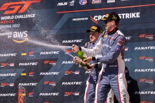 #04 Mercedes-AMG GT3 of George Kurtz and Colin Braun, Crowdstrike Racing by Riley Motorsports, GT World Challenge America, Pro-Am, SRO America, Sonoma Raceway, Sonoma, CA, April  2022.
 | RegisLefebure/SRO