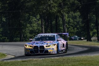 #38 BMW M4 GT3 of Samantha Tan and Nick Wittmer, ST Racing, GT World Challenge America, Pro-Am, SRO America, VIR, Virginia International Rcaeway, Alton, Virginia, June 2022.
 | Brian Cleary/SRO