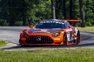 #04 Mercedes-AMG GT3 of George Kurtz and Colin Braun, Crowdstrike Racing by Riley Motorsports, GT World Challenge America, Pro-Am, SRO America, VIR, Virginia International Rcaeway, Alton, Virginia, June 2022.
 | Brian Cleary/SRO