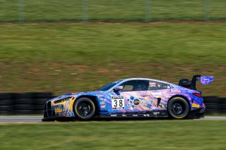 #38 BMW M4 GT3 of Samantha Tan and Nick Wittmer, ST Racing, GT World Challenge America, Pro-Am, SRO America, VIR, Virginia International Rcaeway, Alton, Virginia, June 2022.
 | Brian Cleary/SRO