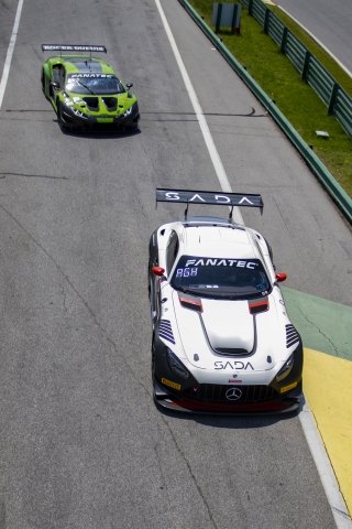 #6 Mercedes-AMG GT3 of Steven Aghakhani and Loris Spinelli, US Racetronics, GT World Challenge America, Pro, SRO America, VIR, Virginia International Rcaeway, Alton, Virginia, June 2022.
 | Brian Cleary/SRO