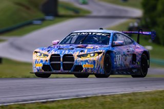 #38 BMW M4 GT3 of Samantha Tan and Nick Wittmer, ST Racing, GT World Challenge America, Pro-Am, SRO America, VIR, Virginia International Rcaeway, Alton, Virginia, June 2022.
 | Regis Lefebure/SRO