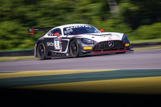 #6 Mercedes-AMG GT3 of Steven Aghakhani and Loris Spinelli, US Racetronics, GT World Challenge America, Pro, SRO America, VIR, Virginia International Rcaeway, Alton, Virginia, June 2022.
 | Regis Lefebure/SRO