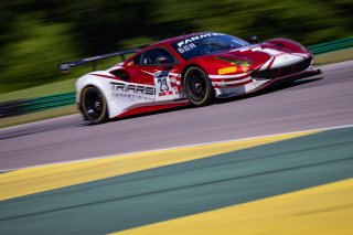 #23 Ferrari 488 GT3 of Onofrio Triarsi and Charlie Scardina, Triari Competizione, GT World Challenge America, Am, SRO America, VIR, Virginia International Rcaeway, Alton, Virginia, June 2022.
 | Regis Lefebure/SRO