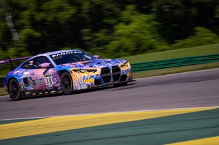 #38 BMW M4 GT3 of Samantha Tan and Nick Wittmer, ST Racing, GT World Challenge America, Pro-Am, SRO America, VIR, Virginia International Rcaeway, Alton, Virginia, June 2022.
 | Regis Lefebure/SRO