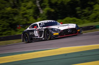 #6 Mercedes-AMG GT3 of Steven Aghakhani and Loris Spinelli, US Racetronics, GT World Challenge America, Pro, SRO America, VIR, Virginia International Rcaeway, Alton, Virginia, June 2022.
 | Regis Lefebure/SRO