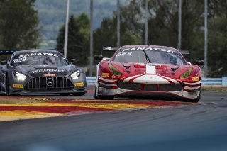 #23 Ferrari 488 GT3 of Onofrio Triarsi and Charlie Scardina, Triari Competizione, GT World Challenge America, Am, SRO America, Watkins Glen International raceway, Watkins Glen, NY, July 2022..
 | Brian Cleary/SRO