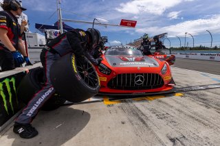 #04 Mercedes-AMG GT3 of George Kurtz and Colin Braun, Crowdstrike Racing by Riley Motorsports, GT World Challenge America, Pro-Am, SRO America, Watkins Geln International, Watkins Glen NY, July 2022.
 | &copy;2022 Regis Lefebure/SRO