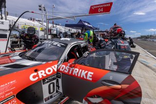 #04 Mercedes-AMG GT3 of George Kurtz and Colin Braun, Crowdstrike Racing by Riley Motorsports, GT World Challenge America, Pro-Am, SRO America, Watkins Geln International, Watkins Glen NY, July 2022.
 | &copy;2022 Regis Lefebure/SRO