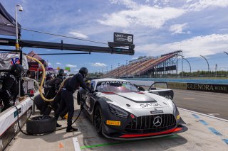 #6 Mercedes-AMG GT3 of Steven Aghakhani and Loris Spinelli, US Racetronics, GT World Challenge America, Pro, SRO America, Watkins Geln International, Watkins Glen NY, July 2022.
 | &copy;2022 Regis Lefebure/SRO