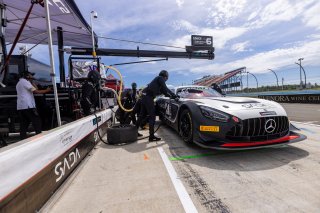 #6 Mercedes-AMG GT3 of Steven Aghakhani and Loris Spinelli, US Racetronics, GT World Challenge America, Pro, SRO America, Watkins Geln International, Watkins Glen NY, July 2022.
 | &copy;2022 Regis Lefebure/SRO