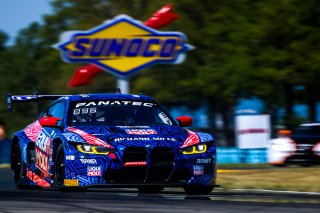 #96 BMW M4 GT3 of Michael Dinan and Robby Foley, Turner Motorsports, GT World Challenge America, Pro-Am, SRO America, Watkins Glen International raceway, Watkins Glen, NY, July 2022..
 | SRO Motorsports Group