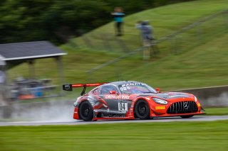 #04 Mercedes-AMG GT3 of George Kurtz and Colin Braun, Crowdstrike Racing by Riley Motorsports, GT World Challenge America, Pro-Am, SRO America, Road America, Elkhart Lake, WI, August 2022
 | Regis Lefebure/SRO