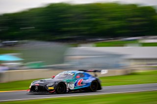 #63 Mercedes-AMG GT3 of David Askew and Dirk Muller, DXDT Racing, GT World Challenge America, Pro-Am, SRO America, Road America, Elkhart Lake, Wisconsin, August 2022.
 | Fred Hardy | SRO