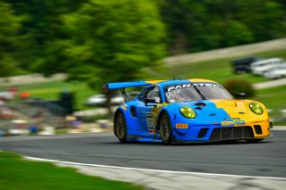 #032 Porsche 718 Cayman GT4 CLUBSPORT MR of Kyle Washington and James Sopranos, GMG Racing, GT4 America, Am, SRO America, Road America, Elkhart Lake, Wisconsin, August 2022.
 | Fred Hardy | SRO