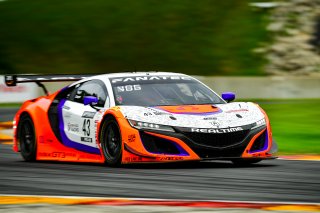 #43 Acura NSX GT3 of Erin Vogel and Michael Cooper, RealTime Racing, GT World Challenge America, Pro-Am, SRO America, Road America, Elkhart Lake, Wisconsin, August 2022.
 | Fred Hardy | SRO