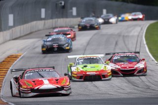 #23 Ferrari 488 GT3 of Onofrio Triarsi and Charlie Scardina, Triari Competizione, GT World Challenge America, Am, SRO America, Road America, Elkhart Lake, WI, August 2022
 | Regis Lefebure/SRO