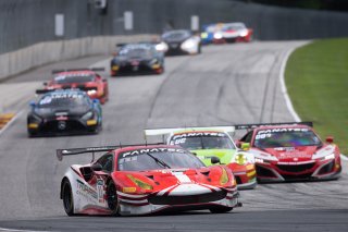 #23 Ferrari 488 GT3 of Onofrio Triarsi and Charlie Scardina, Triari Competizione, GT World Challenge America, Am, SRO America, Road America, Elkhart Lake, WI, August 2022
 | Regis Lefebure/SRO