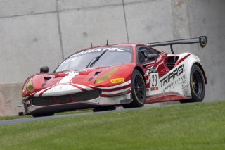 #23 Ferrari 488 GT3 of Onofrio Triarsi and Charlie Scardina, Triari Competizione, GT World Challenge America, Am, SRO America, Road America, Elkhart Lake, WI, August 2022
 | Brian Cleary/SRO