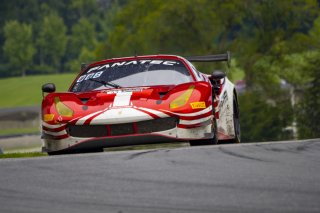 #23 Ferrari 488 GT3 of Onofrio Triarsi and Charlie Scardina, Triari Competizione, GT World Challenge America, Am, SRO America, Road America, Elkhart Lake, WI, August 2022
 | Brian Cleary/SRO