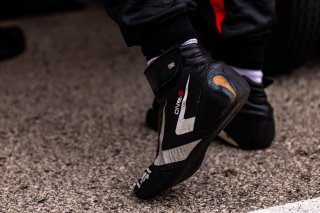 #93 Acura NSX GT3 o Mario Farnbacher&rsquo;s melted, worn down shoe, Racers Edge Motorsports, GT World Challenge America, Pro-Am, SRO America, Road America, Elkhart Lake, WI, August 2022
 | Regis Lefebure/SRO