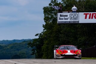 #23 Ferrari 488 GT3 of Onofrio Triarsi and Charlie Scardina, Triari Competizione, GT World Challenge America, Am, SRO America, Road America, Elkhart Lake, WI, August 2022
 | Regis Lefebure/SRO