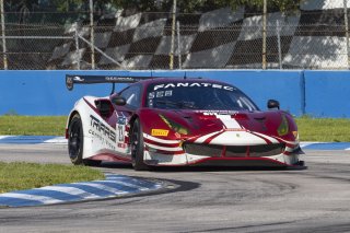 #23 Ferrari 488 GT3 of Onofrio Triarsi and Charlie Scardina, Triari Competizione, GT World Challenge America, Am, SRO America, Sebring International Raceway, Sebring, FL, September 2021.
 | Brian Cleary/SRO