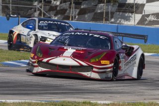 #23 Ferrari 488 GT3 of Onofrio Triarsi and Charlie Scardina, Triari Competizione, GT World Challenge America, Am, SRO America, Sebring International Raceway, Sebring, FL, September 2021.
 | Brian Cleary/SRO
