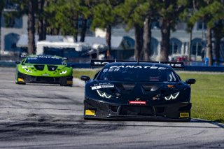 #1 Lamborghini Huracan GT3 of Michele Beretta and Andrea Calderelli, K-Pax Racing, GT World Challenge America, Pro, SRO America, Sebring International Raceway, Sebring, FL, September 2021.
 | Brian Cleary/SRO
