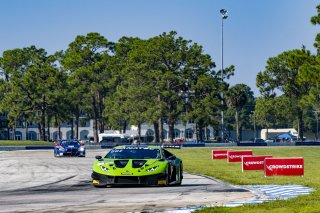 #3 Lamborghini Huracan GT3 of Misha Goikhberg and Jordan Pepper. K-Pax Racing, GT World Challenge America, Pro-Am, SRO America, Sebring International Raceway, Sebring, FL, September 2021.
 | Brian Cleary/SRO