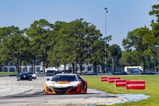 #43 Acura NSX GT3 of Erin Vogel and Michael Cooper, RealTime Racing, GT World Challenge America, Pro-Am, SRO America, Sebring International Raceway, Sebring, FL, September 2021.
 | Brian Cleary/SRO