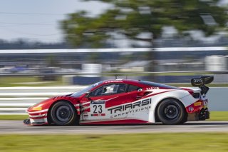 #23 Ferrari 488 GT3 of Onofrio Triarsi and Charlie Scardina, Triari Competizione, GT World Challenge America, Am, SRO America, Sebring International Raceway, Sebring, FL, September 2021.
 | Brian Cleary/SRO
