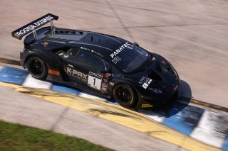 #1 Lamborghini Huracan GT3 of Michele Beretta and Andrea Calderelli, K-Pax Racing, GT World Challenge America, Pro, SRO America, Sebring Int&rsquo;l Raceway, Sebring Florida, September 2022
 | Regis Lefebure/SRO