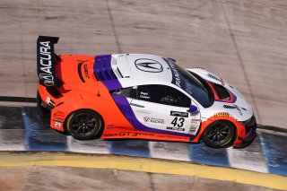 #43 Acura NSX GT3 of Erin Vogel and Michael Cooper, RealTime Racing, GT World Challenge America, Pro-Am, SRO America, Sebring Int&rsquo;l Raceway, Sebring Florida, September 2022
 | Regis Lefebure/SRO