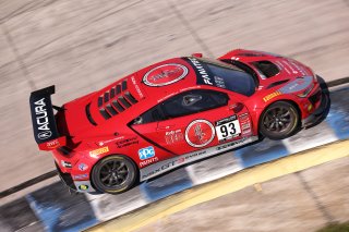 #93 Acura NSX GT3 of Ashton Harrison and Mario Farnbacher, Racers Edge Motorsports, GT World Challenge America, Pro-Am, SRO America, Sebring Int&rsquo;l Raceway, Sebring Florida, September 2022
 | Regis Lefebure/SRO