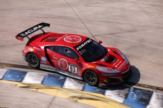 #93 Acura NSX GT3 of Ashton Harrison and Mario Farnbacher, Racers Edge Motorsports, GT World Challenge America, Pro-Am, SRO America, Sebring Int&rsquo;l Raceway, Sebring Florida, September 2022
 | Regis Lefebure/SRO