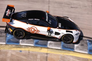 #12 Aston Martin Vantage AMR GT3 of Frank Gannett and Drew Staveley, Ian Lacy Racing, GT World Challenge America, Pro-Am, SRO America, Sebring Int&rsquo;l Raceway, Sebring Florida, September 2022
 | Regis Lefebure/SRO