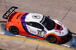 #43 Acura NSX GT3 of Erin Vogel and Michael Cooper, RealTime Racing, GT World Challenge America, Pro-Am, SRO America, Sebring Int&rsquo;l Raceway, Sebring Florida, September 2022
 | Regis Lefebure/SRO