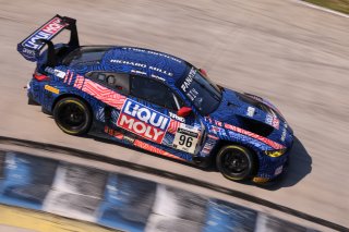 #96 BMW M4 GT3 of Michael Dinan and Robby Foley, Turner Motorsports, GT World Challenge America, Pro-Am, SRO America, Sebring Int’l Raceway, Sebring Florida, September 2022
 | Regis Lefebure/SRO