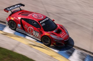 #93 Acura NSX GT3 of Ashton Harrison and Mario Farnbacher, Racers Edge Motorsports, GT World Challenge America, Pro-Am, SRO America, Sebring Int&rsquo;l Raceway, Sebring Florida, September 2022
 | Regis Lefebure/SRO