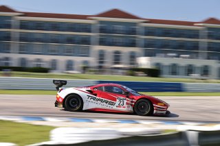 #23 Ferrari 488 GT3 of Onofrio Triarsi and Charlie Scardina, Triari Competizione, GT World Challenge America, Am, SRO America, Sebring Int&rsquo;l Raceway, Sebring Florida, September 2022
 | Regis Lefebure/SRO