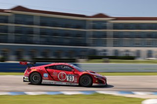 #93 Acura NSX GT3 of Ashton Harrison and Mario Farnbacher, Racers Edge Motorsports, GT World Challenge America, Pro-Am, SRO America, Sebring Int&rsquo;l Raceway, Sebring Florida, September 2022
 | Regis Lefebure/SRO
